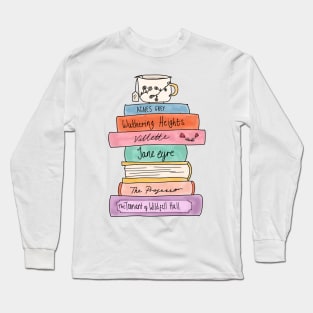 Bronte sisters book stack Long Sleeve T-Shirt